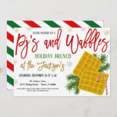 Pjs und Waffeln Feierliche Einladung (Vorne/Hinten)