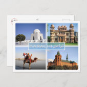 PK Karachi - Mazar e Quaid - Mohatta Palace - Postkarte (Vorne/Hinten)