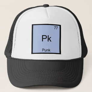Pk - Punk lustiges Chemie-Element-Symbol-T-Shirt Truckerkappe