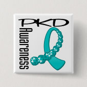 PKD Awareness Gemstone Ribbon Button (Vorderseite)