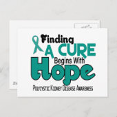 PKD Polyzystische Nierenerkrankung HOPE 5 Postkarte (Vorne/Hinten)