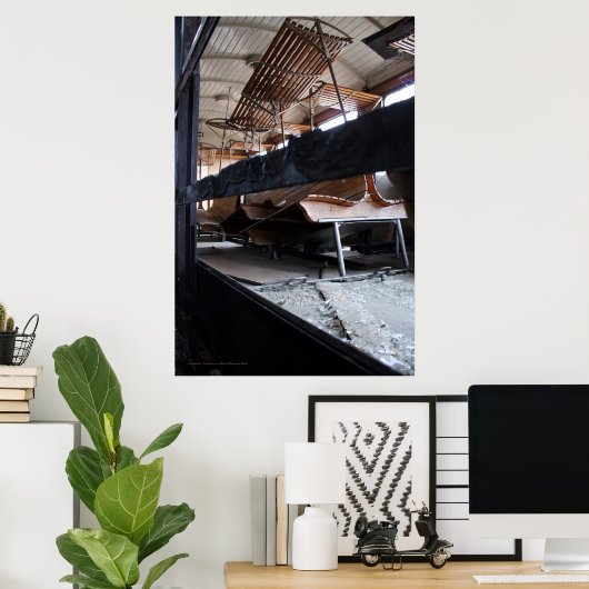 Pkw hölzerne Mauern das Poster von Le Mastrou (Heimbüro)