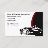 Pkw-Reinigung und Auto, die Visitenkarten enthalte Visitenkarte (Vorderseite)
