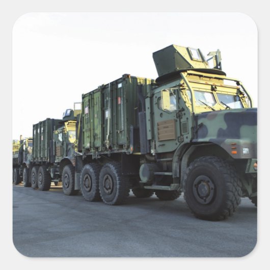 Pkw sitzen am Pier in Morehead City Quadratischer Aufkleber (Vorderseite)