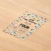 Pkw-TransportLkw stoppen Verkehr Geburtstag Acryleinladungen (Ablage )