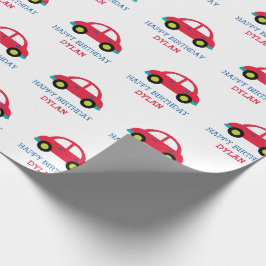 Pkw-Umschlagpapier (Junge Geburtstag Personalisier Geschenkpapier