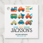 Pkw und Lkw-Verkehr Geburtstag Geschenkanhänger (Vorderseite)