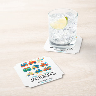 Pkw und Lkw-Verkehr Geburtstag Untersetzer