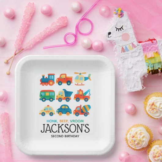 Pkw-Verkehr Pappteller (Party)