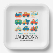 Pkw-Verkehr Pappteller (Vorderseite)