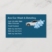 Pkw-Waschen und detaillierte Visitenkarten Visitenkarte (Vorderseite)