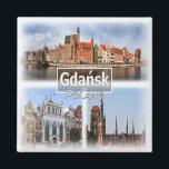 PL0022 Europa, Polen, Danzig Kühlschrank Magnet<br><div class="desc">Hier finden Sie das Andenken Ihres Urlaubs. Diese Kategorie enthält Kühlschrankmagnet von vielen Standorten in Europa. (PL0022 Europa, Polen, Danzig, Artus Court, St. Mary's Church, Main Town Hall, Cityscape, Kühlschrankmagnet). Erleben Sie Freunde und Verwandte mit den einzigartigen Souvenirs von Ihrer großartigen Reise. Probier uns! #LeoPepeDesign - Europapoland, Leopepedesign, Reise Foto...</div>