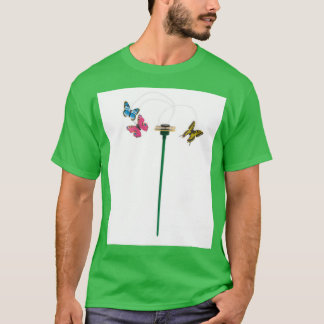 Pla Butterfly Garden Powered Yard Fluttering Solar T-Shirt