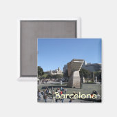 Plaça Catalunya, Barcelona Magnet (Vorderseite/Rückseite)