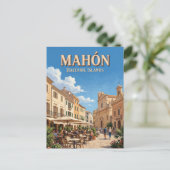 Plaça de la Constitució Spanien Postkarte (Stehend Vorderseite)