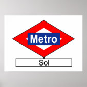Placa de la estación de Metro de Sol Poster (Vorne)