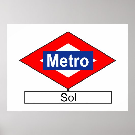 Placa de la estación de Metro de Sol Poster (Vorne)