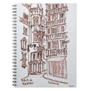 Placa de Manises in der Altstadt   Valencia, Spani Notizblock