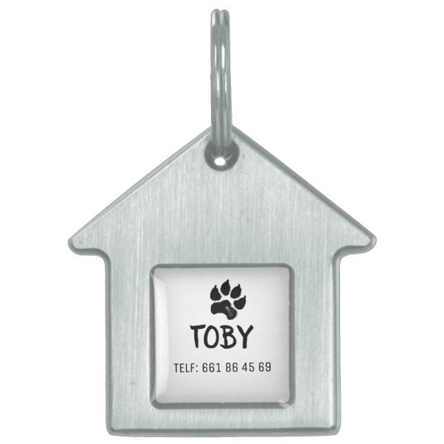 Placa para mascotas enmarcada tiermarke (Vorderseite)