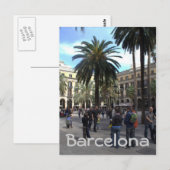 Plaça Reial, Barcelona Postkarte (Vorne/Hinten)