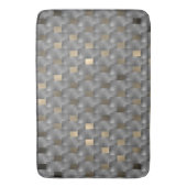 Placas cinza sobre fundo marrom claro, Tonnen pret Badematte (Vorderseite Vertikal)