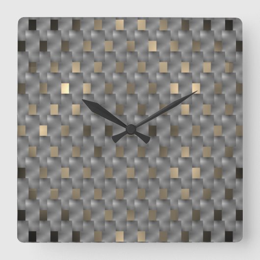 Placas cinza sobre fundo marrom claro, Tonnen pret Quadratische Wanduhr (Vorderseite)