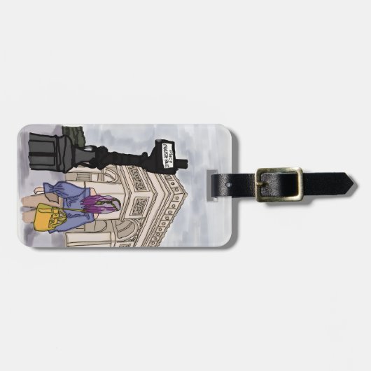 Place Charles de Gaulle Paris. Gepäckanhänger (Vorderseite horizontal)