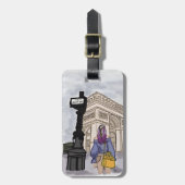 Place Charles de Gaulle Paris. Gepäckanhänger (Vorderseite vertikal)