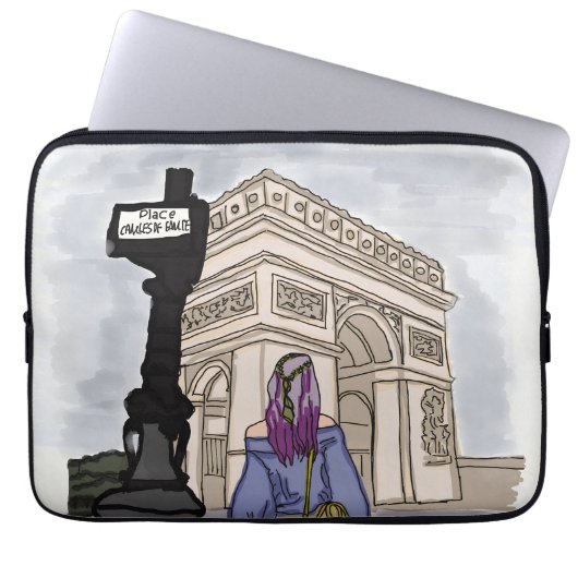 Place Charles de Gaulle Paris. Laptopschutzhülle (Vorderseite)