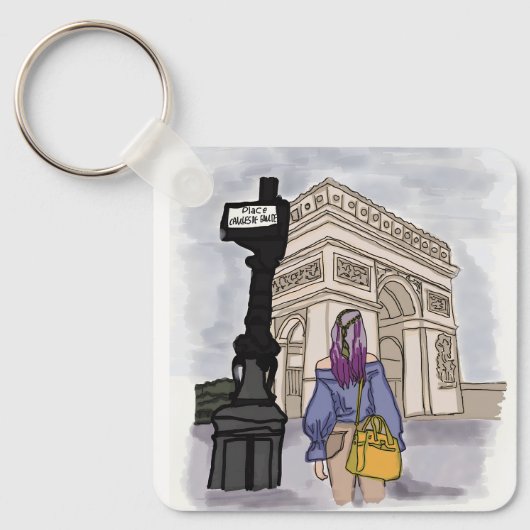Place Charles de Gaulle Paris. Schlüsselanhänger (Vorderseite)