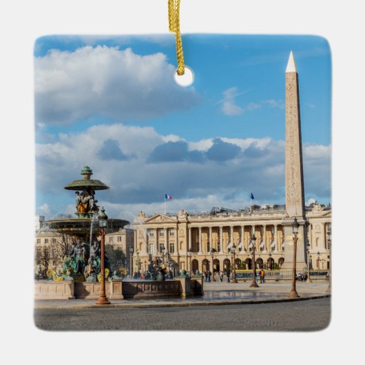 Place de la Concorde and obelisk - Paris, Frankrei Keramikornament (Vorderseite)