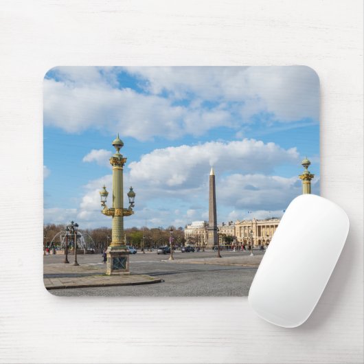 Place de la Concorde and obelisk - Paris, Frankrei Mousepad (Mit Mouse)