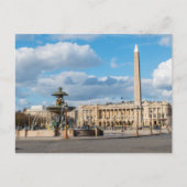 Place de la Concorde and obelisk - Paris, Frankrei Postkarte (Vorderseite)