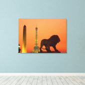 Place de la Concorde; Eiffelturm; Obelisk; Leinwanddruck (Insitu (Holzboden))