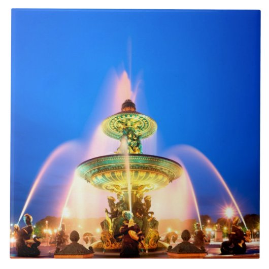 Place de la Concorde, Paris, Frankreich Fliese (Vorderseite)