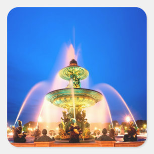 Place de la Concorde, Paris, Frankreich Quadratischer Aufkleber