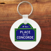 Place de la Concorde, Paris Street Sign Schlüsselanhänger (Vorderseite)