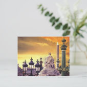 "Place de la Concorde" Pariser Wasserfarbe Postkarte (Stehend Vorderseite)