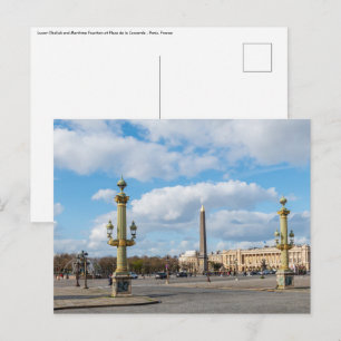 Place de la Concorde und Obelisk - Paris, Frankrei Postkarte