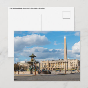 Place de la Concorde und Obelisk - Paris, Frankrei Postkarte