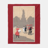 Place- de la Republiquekunst-Deko-Szene Fleecedecke (Vorderseite)