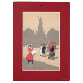 Place- de la Republiquekunst-Deko-Szene Klemmbrett (Rückseite)