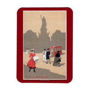 Place- de la Republiquekunst-Deko-Szene Magnet