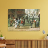 Place de l'Apport-Paris im Vordergrund Leinwanddruck (Insitu (Wohnzimmer))