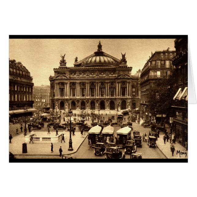 Place de l'Opera, Paris Frankreich c1925 Vintag (Vorderseite (Horizontal))