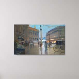 Place de L'Opera, Paris Leinwanddruck