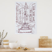 Place Des Augustine | Aix en Provence, Frankreich Poster (Küche)