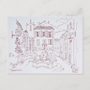 Place des Tanneurs Aix en Provence, Frankreich Postkarte