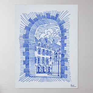 Place des Vosges Marais, Paris, Frankreich Poster
