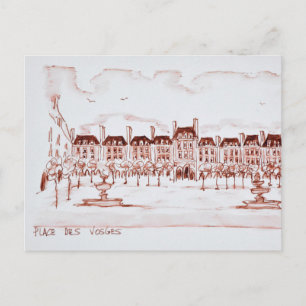 Place des Vosges   Marais, Paris Postkarte